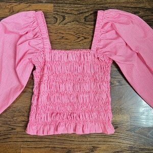 Glamourpuss Sisley Smock Top Size Small